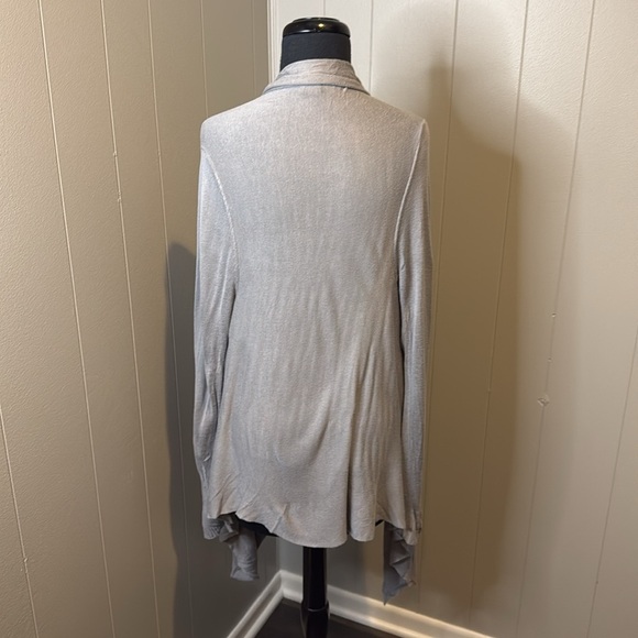 BCBGMaxazria Women’s Small/Medium Long Open Cardigan Sharkbite Hem Cowl - Picture 6 of 7